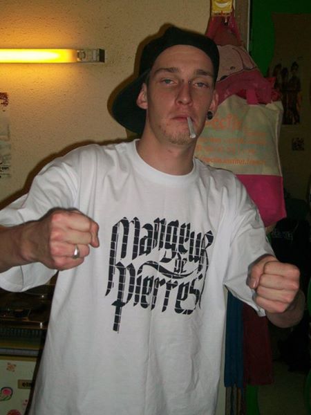 T-shirt Blanc MANGEUR DE PIERRES