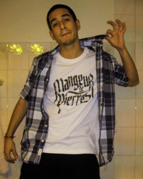 T-shirt Blanc MANGEUR DE PIERRES