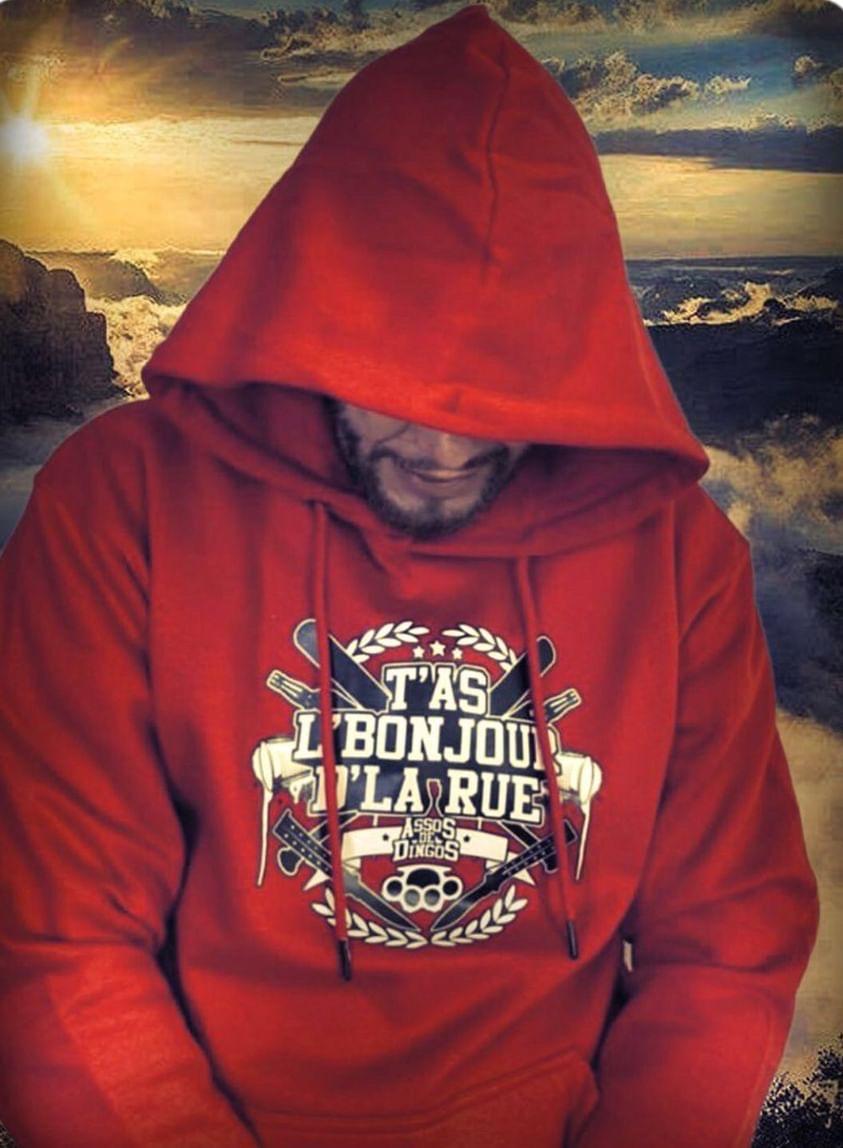 SWEAT à capuche T'AS L'BONJOUR D'LA RUE