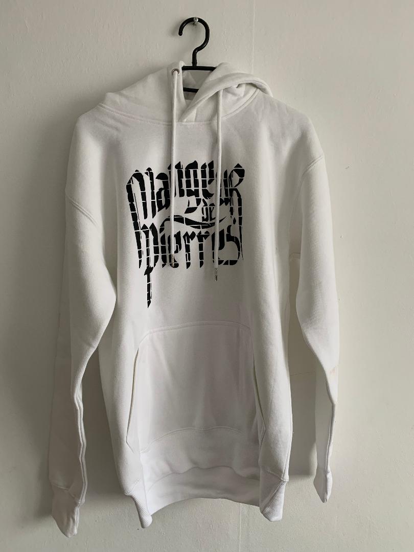 Sweat à capuche Blanc MANGEUR DE PIERRES