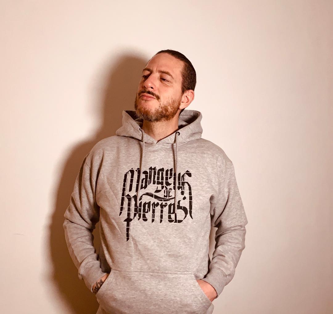 SWEAT à capuche Gris MANGEUR DE PIERRES